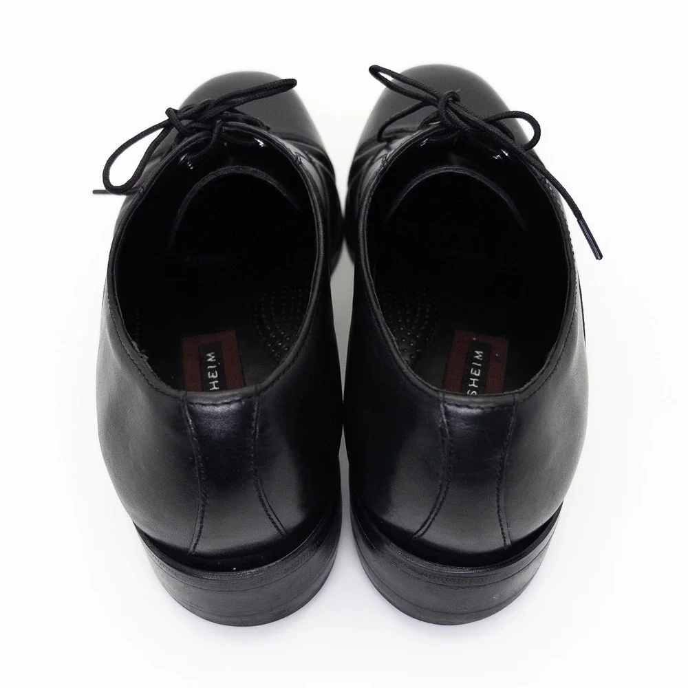 Florsheim Men's Black Leather Cap Toe Oxford Dress Shoes Size 8D Lace Up